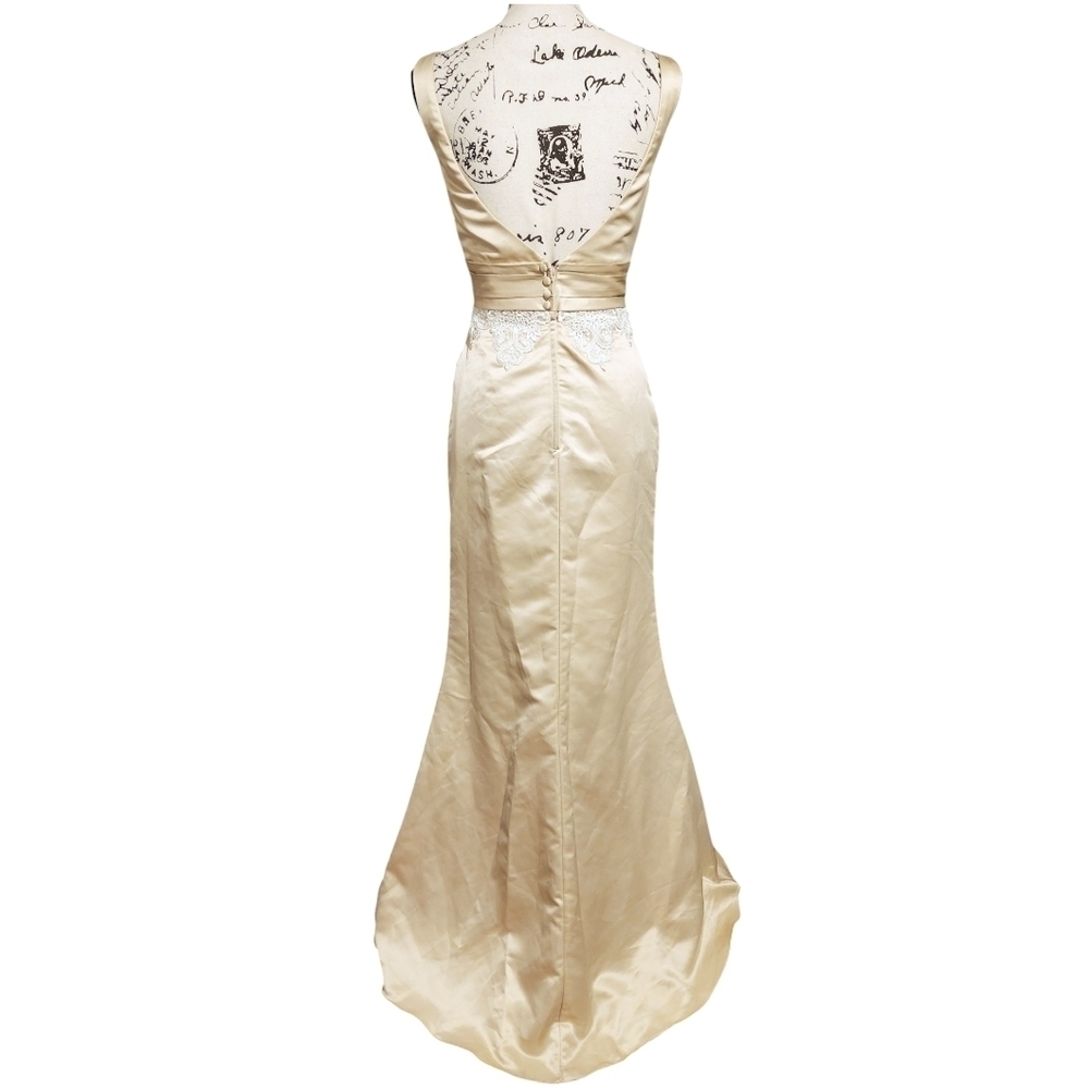 Alexia Designs Sleeveless Champagne Gown - Picture 5 of 11